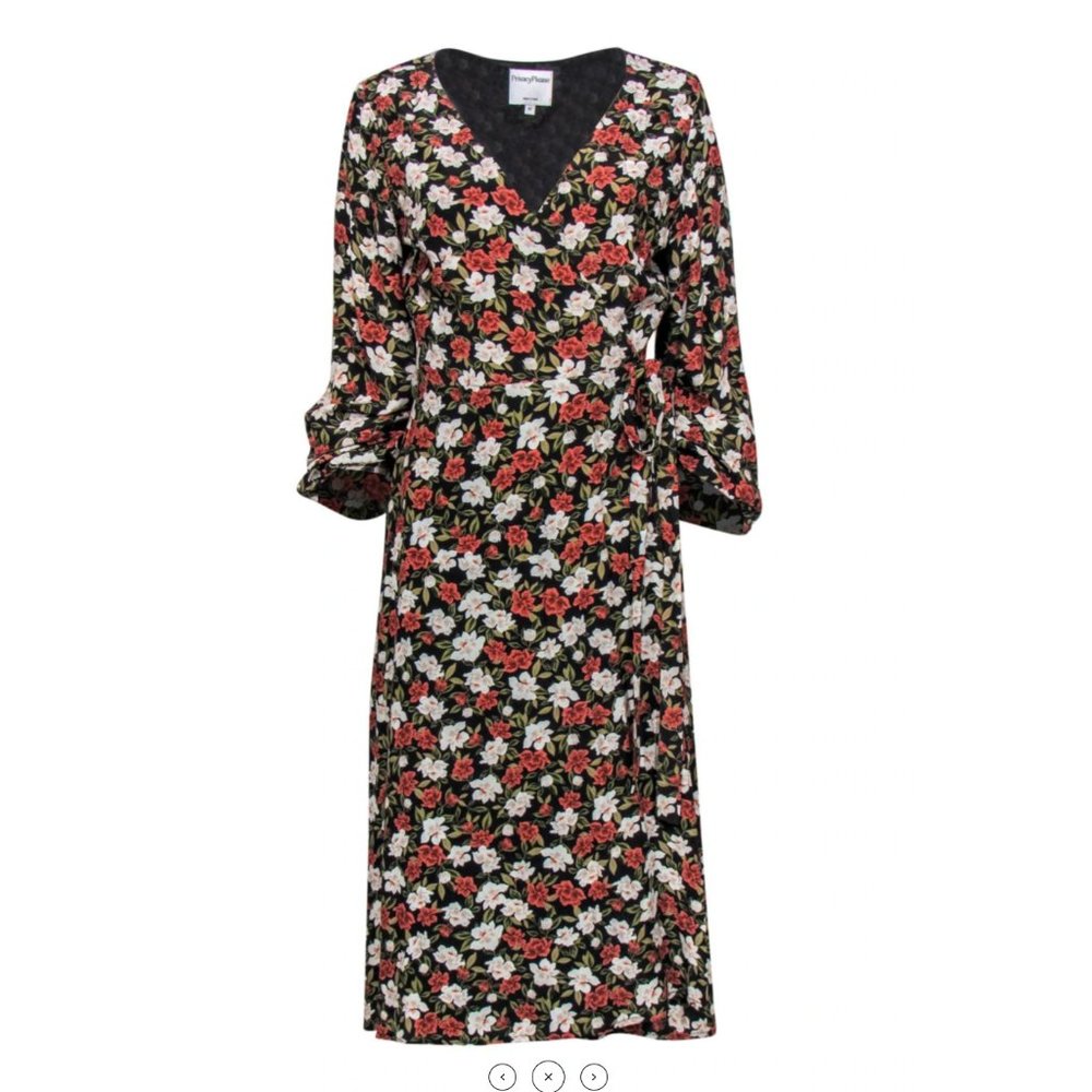 Privacy Please Floral Wrap Dress Size Small